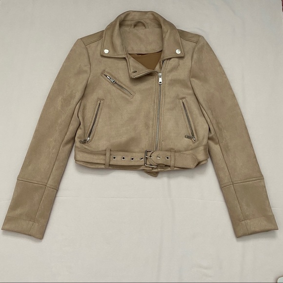 Forever21 Belted Faux Suede Moto Jacket - Picture 3 of 6